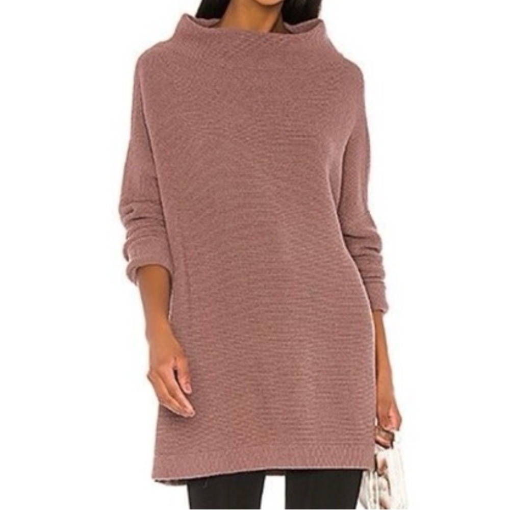 Free People Slouchy Ottoman Tunic Sweater ~ Small ~ Nutmeg - Picture 2 of 13
